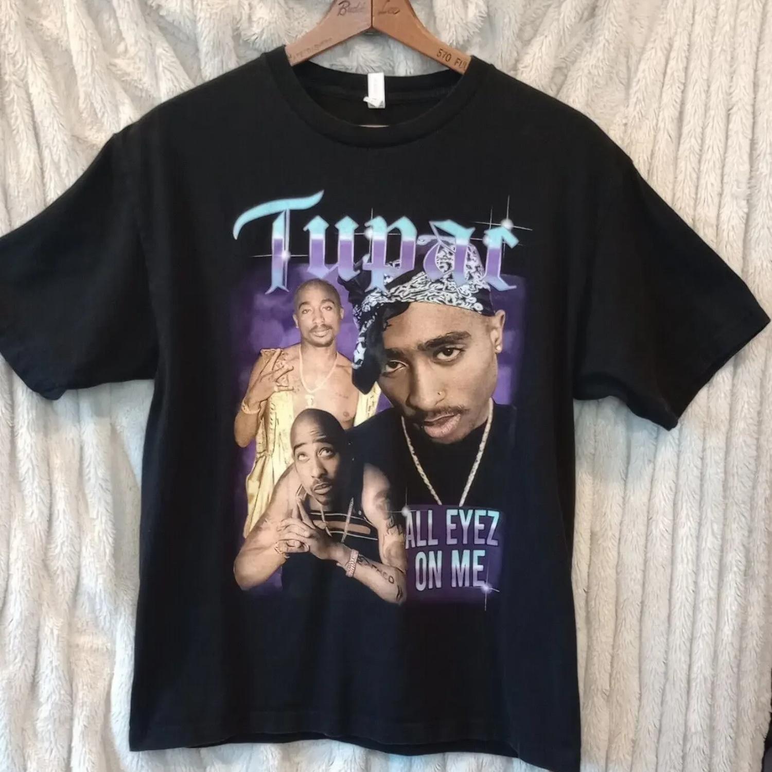 

2Pac Tupac Shakur All Eyez On Me T shirt Large Black long or short sleeves S