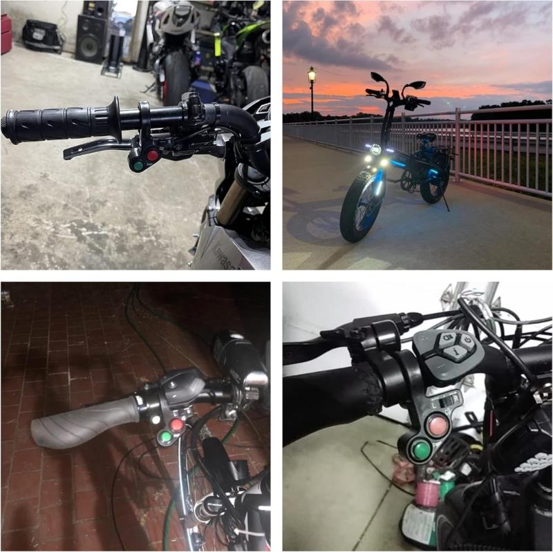 ATVs UTV SXS Motorcycle Turn Signal Kit With Horn, Thumb Switch And LED Indicators Lights Suitable For Street Legal Use