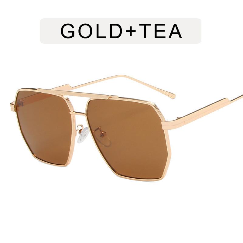 European American Style Sunglasses Women Square Shape Metal Frame Sun Glasses Women Driving Sunglass Male Female