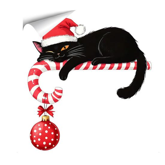 3D Santa Claus Wall Art Christmas Stickers, Self-Adhesive Decals for Home Holiday Party Atmosphere Decor Decor, Waterproof PVC Living Room Bedroom