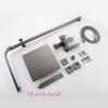 Bathroom High Pressure Rain Shower System 12" Large Shower Head Rainfall Mixer Stainless Steel Shower Set
