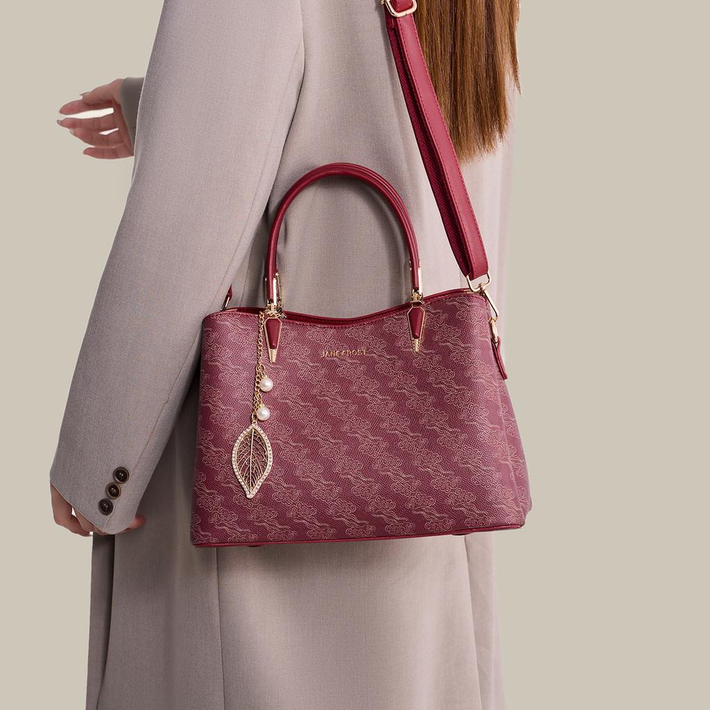 Premium Bag Light Luxury Women'S Bag Handbag Texture Fashionable Shoulder Bag Trendy Versatile Red Bag