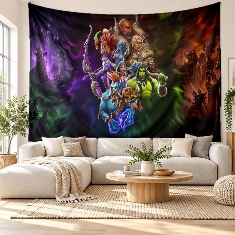 World of Warcraft Wall Tapestry Home Decor Hanging Cloth Art Background Tapestry for Bedroom