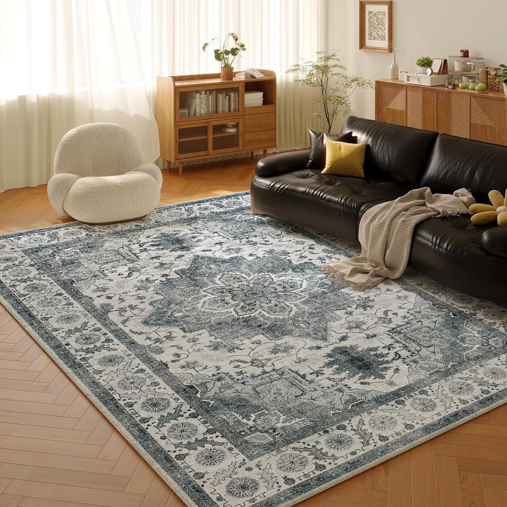 American Retro Ethnic Faux Cashmere Carpet for Living Room and Bedroom