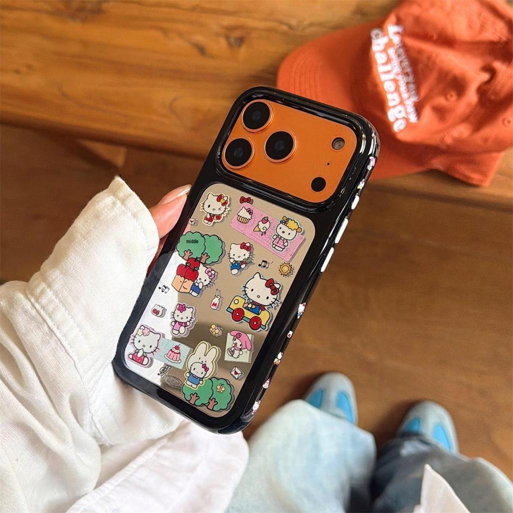 Side View Mirror Cute Cat iPhone 14/13 Pro Max Anti-Drop Case