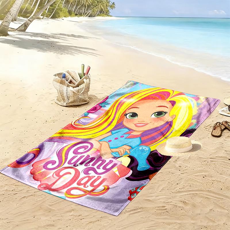 Sunny Day Moments 2D Flat Print Beach Towel, Large Soft Quick Dry Towel for Beach Camping Swimming.NSTJ0928161