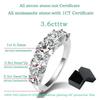 3.6CT All Moissanite Rings For Women 5 Stones Sparkling Dia Wedding Band 100% Silver Jewelry