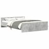 VidaXL Cadre de lit tête de lit et pied de lit gris béton 150x200 cm 3203757