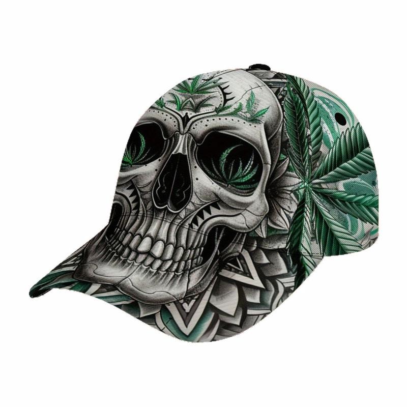 D print POD skull baseball cap personalized European and American retro cap sun hat Halloween