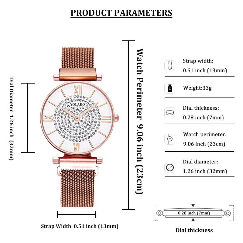 Women Watches Top Brand Luxury Fashion Casual Rose Gold Quartz Ladies Bracelet Watch Alloy Mesh Strap Watches Gift