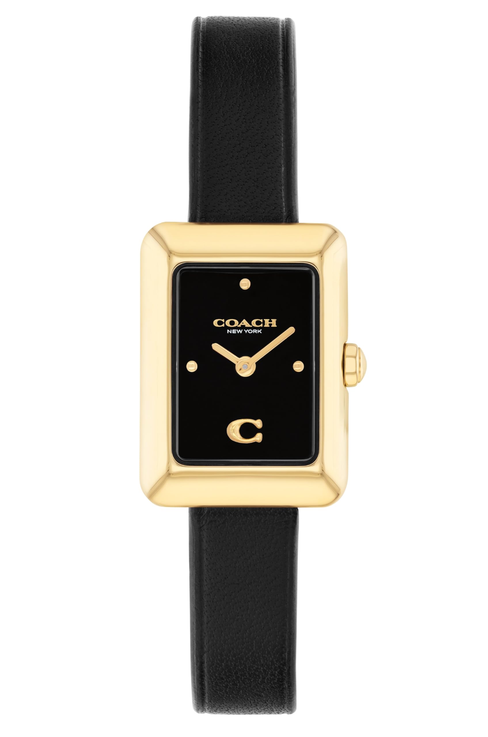 Watch MARA Black Dial Leather Strap 14504616 [Coach][Authorized Import] Women s чёрный