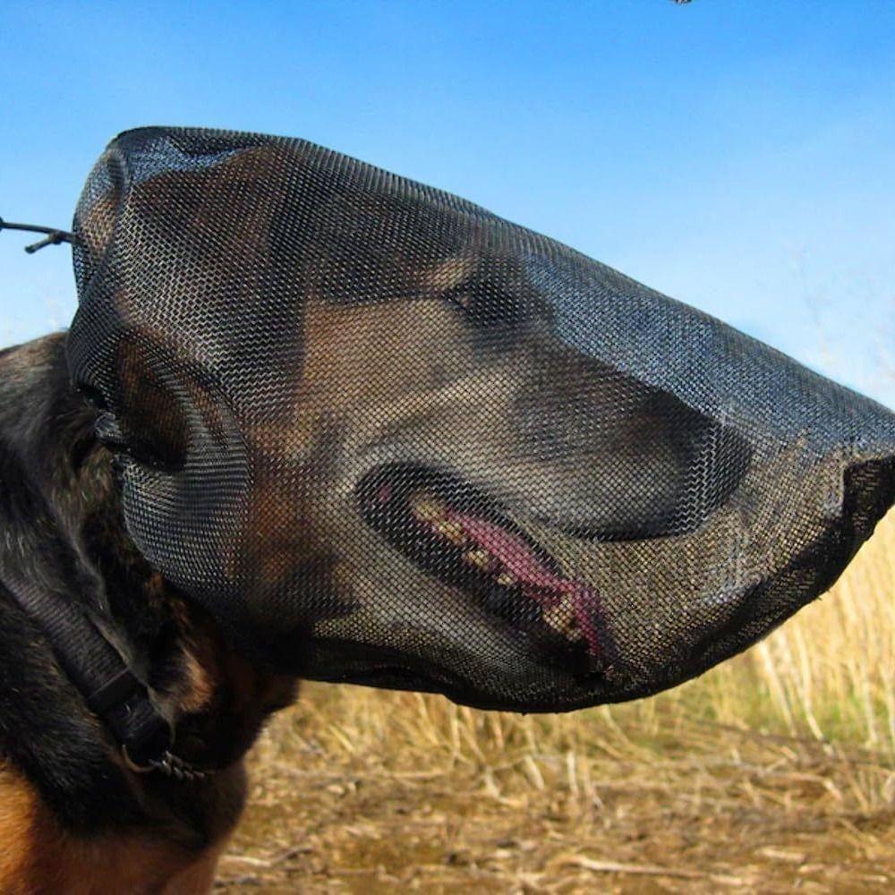 

Breathable Pet Protective Veil Mesh Pet Facial Protection Mask Dog Protective Mask Pet Protection S чорний