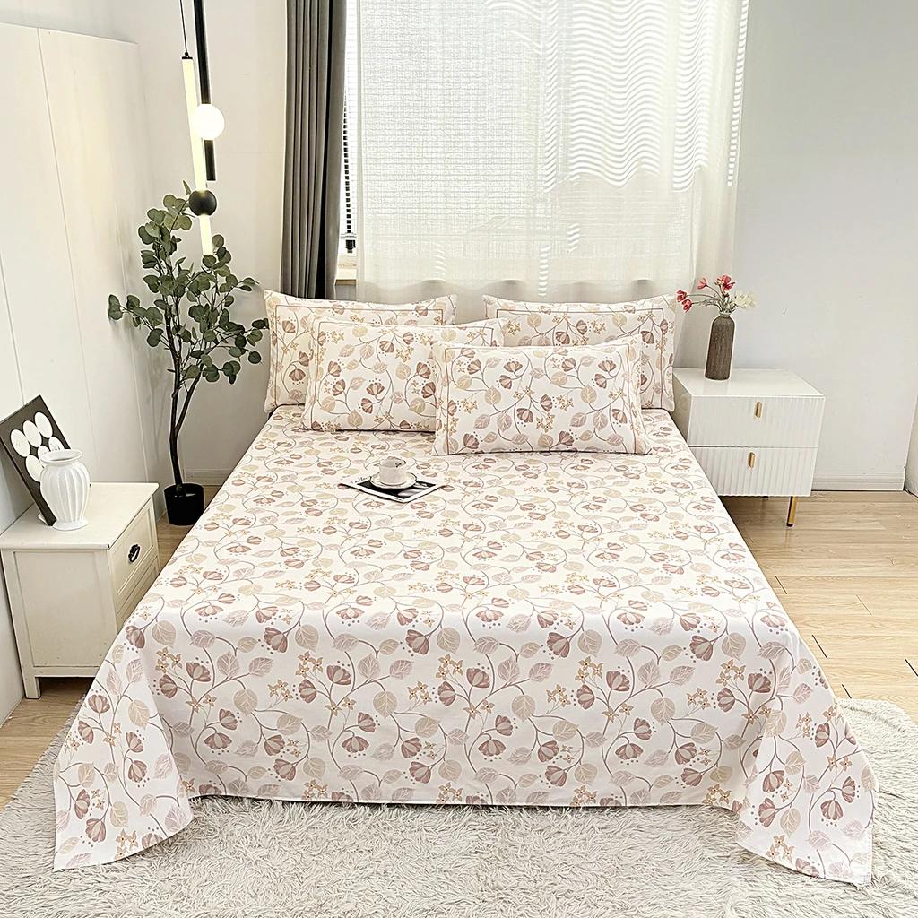 

Домашняя двухслойная утолщенная старая грубая ткань простыня цельный кусок хлопковое стеганое покрывало студенческое общежитие односпальная кровать чистый хлопок only 2pcs pillowcase