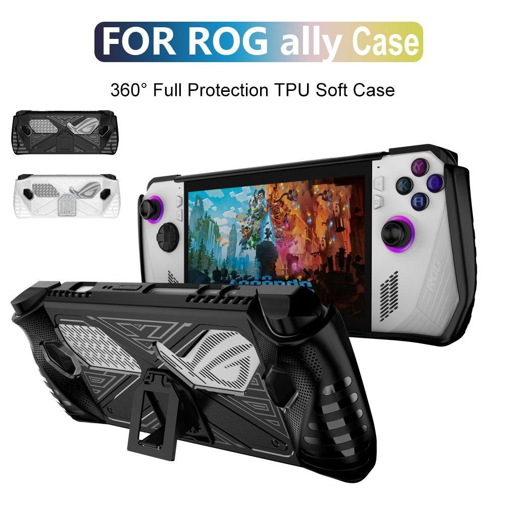

Silicone Back Cover with Stand Base Handheld Game Console Shell 2023 Protective Case ASUS ROG Ally