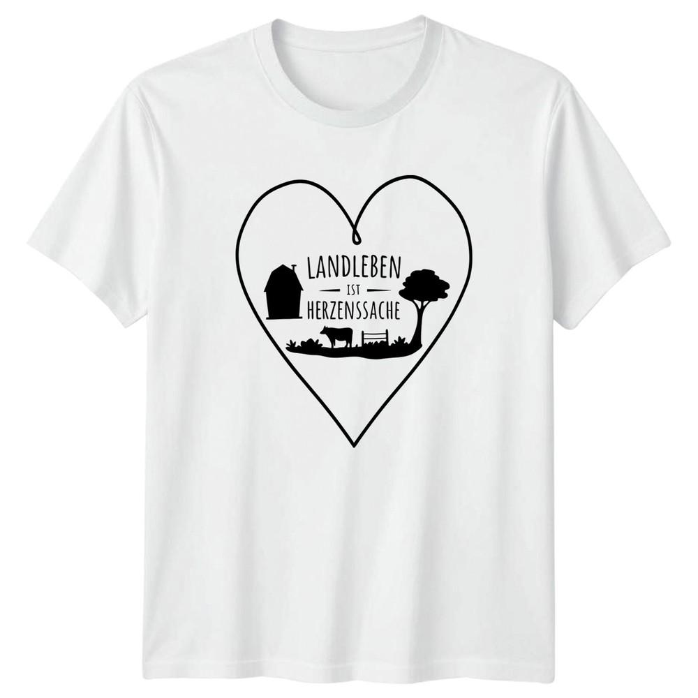 Landleben Ist Herzenssache TShirt GerUnisex Country Lifestyle Gift For Him And Her S