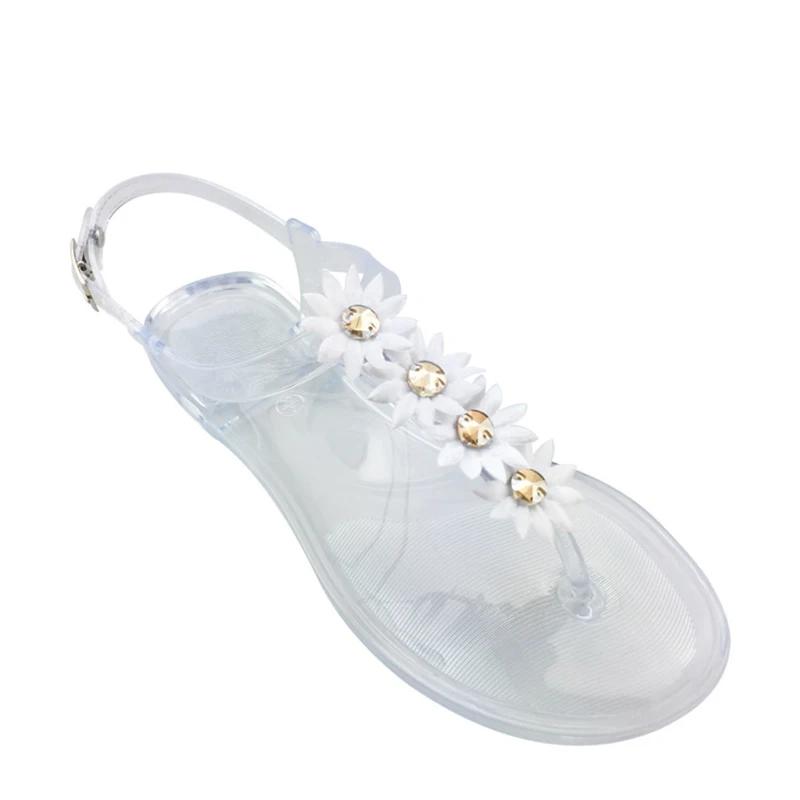 Populære Gjennomsiktige Sko Damesko Jellysko Strandferie Sandaler 2024 Nye Enkle Trendy Flatsko Dame Flip-flops Chaussure Femme