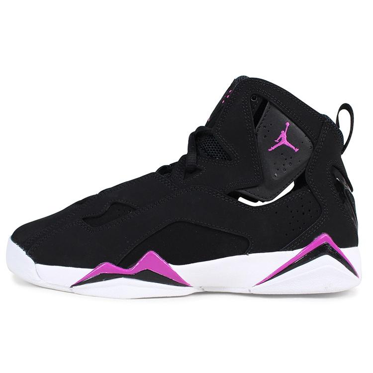 (GS) Air Jordan True Flight Black Fuchsia Kids 342774-001 EU 43
