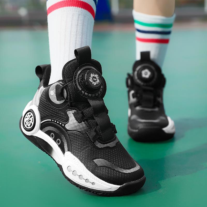 31-40 Children and Teenagers Plus Size Comfortable Convenient Fashionable Sports Shoes High Top Basketball Shoes