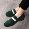 Large size webbing matte leather small leather shoes men's Doudou shoes men's small leather shoes men's lazy casual shoes