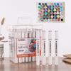 48-Color Dual-Tip Acrylic Marker Set In Portable Box for Kids' Art, DIY Journals, and Coloring