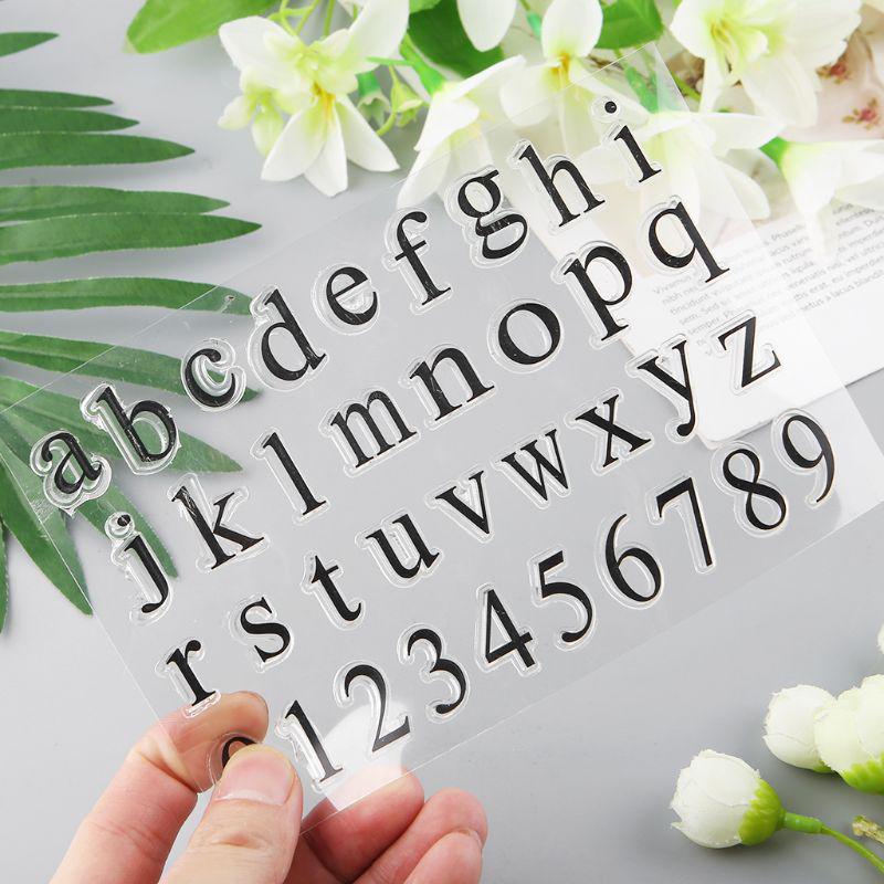 Buy Alphabet Silicone Clear Seal Stamp DIY Scrapbooking Embossing ...