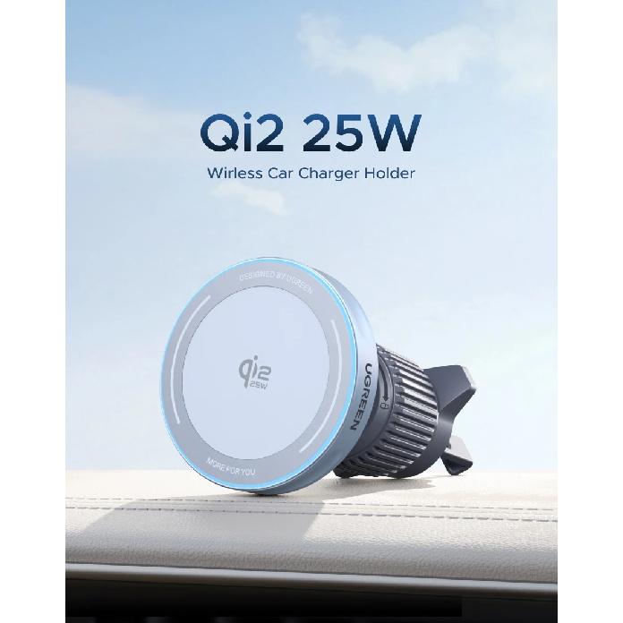 UGREEN Qi2 25W 15W Magnetic Car Phone Holder Wireless Charger Stand For iPhone 17 16 15 Pro Max Charging for Magsafe Car Charger