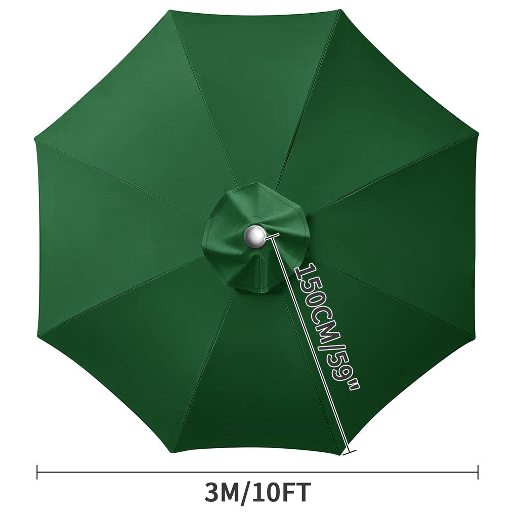 Waterproof Replacement Umbrella Cloth 2/3M Patio Parasol Cover UV-Anti Canopy Cover Replacement Parasol Cover for Balcony Garden