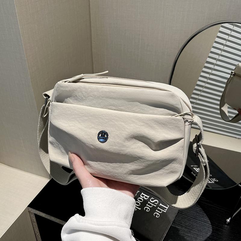 Vanntett dameveske i nylon med flere lag, crossbody-veske, damehåndveske med stor kapasitet, lommebok, uformell skulderveske, putepose