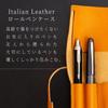 [DomTeporna Italy] Pencil Case, Genuine Leather, Roll Pencil Case, Italian Leather, Men's, Women's, Stylish, Pencil Case, Stationery, Brown
