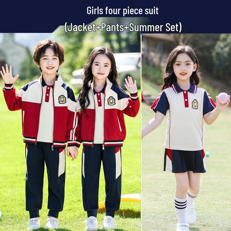 Conjunto de Uniforme Escolar Estilo Béisbol para Primavera y Otoño para Eventos Deportivos de Jardín de Infancia y Primer Grado