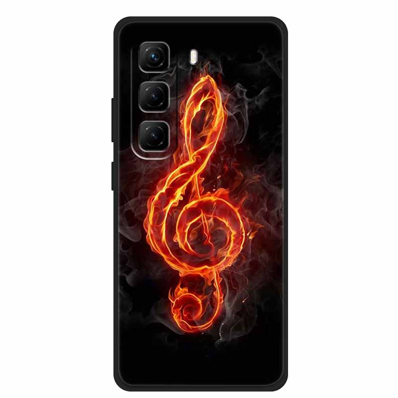 Per Custodia Infinix Hot 50 5G Fiori Morbido Silicone TPU Antiurto Custodie per Telefono per Infinix X6720 Animali Lupo Cool Copertura Protettiva