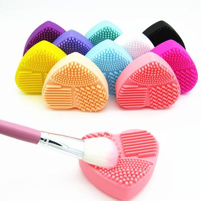 Silicone Makeup Brushes Cleaner Heart Glove Cosmetic Brush Cleaning Mat Portable Washing Tools