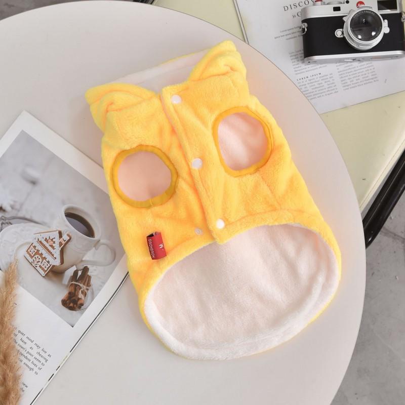 Thick Warm Hooded Dog Costume With Star Winter Cozy Pet Apparel