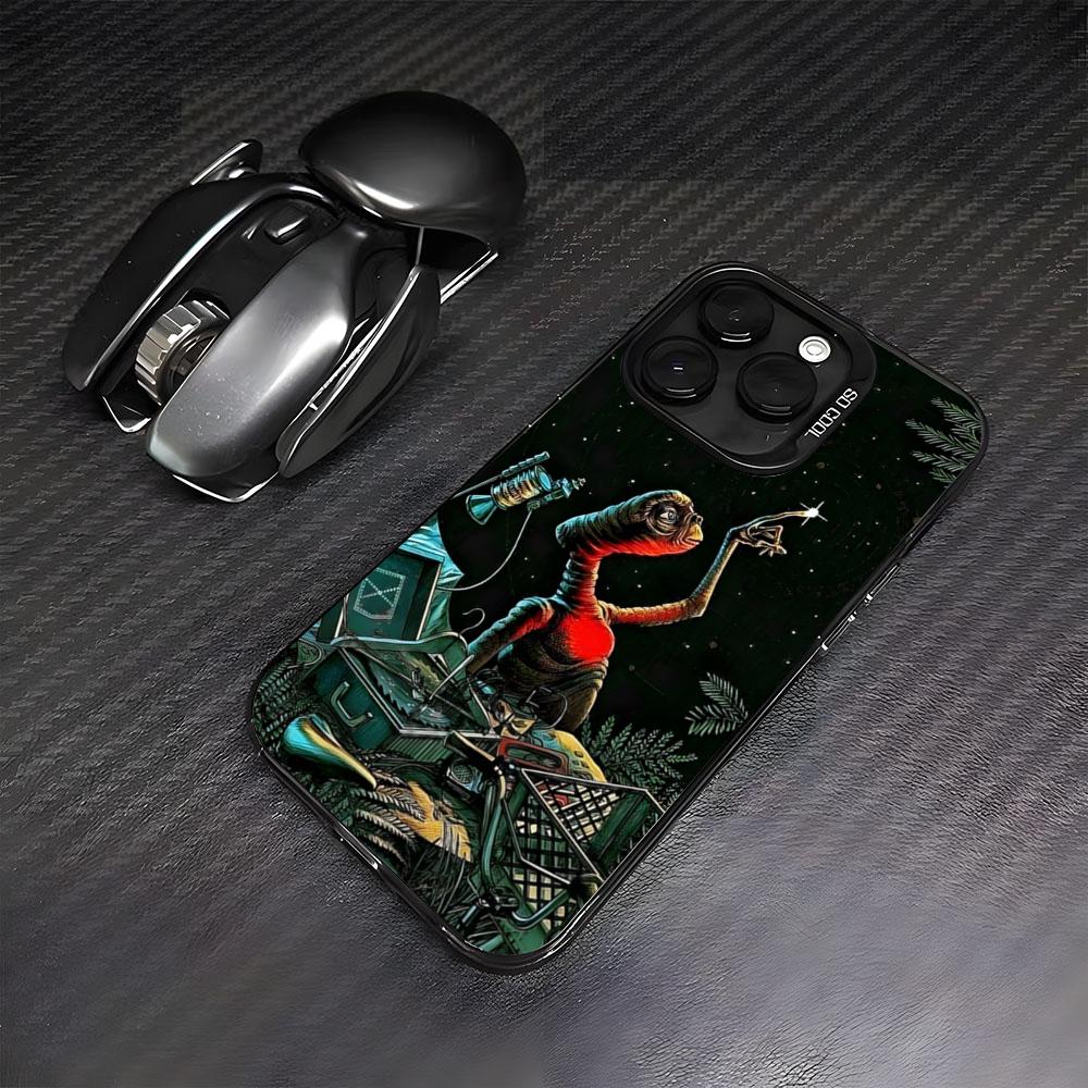 

Et Extra-terrestrial Phone Case For IPhone17 Air 16 15 14 Plus 13 12 11 Pro 7 8 XS Max XR Silver Black Bumper Case iPhone 15 Pro