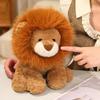 Pelúcia Leão Solar: Simulação de Zoológico Boneco Leãozinho para Crianças
