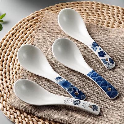 Japoński Styl Ceramiczny Mały Zestaw Łyżek do Zupy