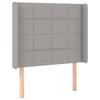 VidaXL Tête de lit avec oreilles Gris clair 103x16x118-128 cm Tissu3119570