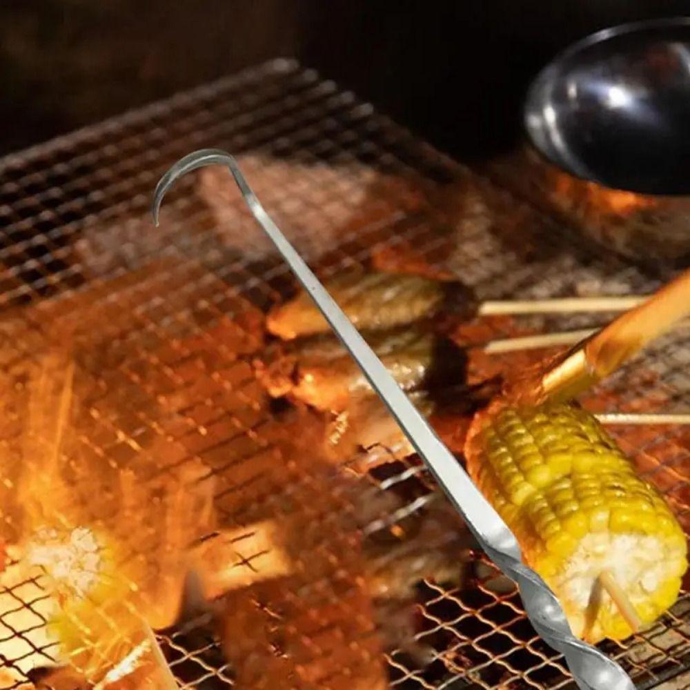 Reusable Barbecue Turner Hook Long Handle Grilling Steak Turner Practical BBQ Food Flipper  Griddle