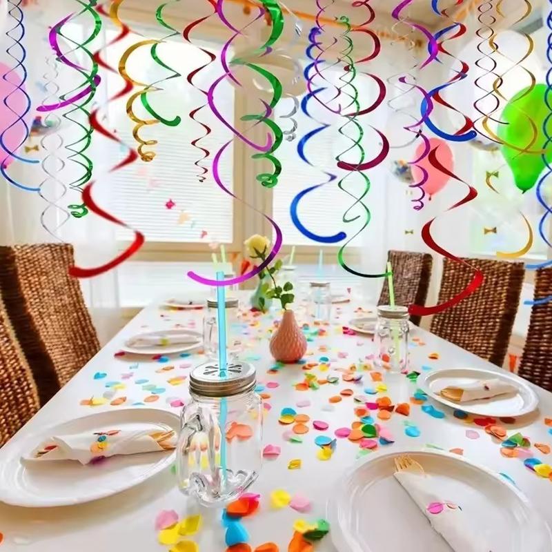 6 BUC/spirală Decorațiune Suspendată Decorațiune Suspendată Creativă Decorațiune Suspendată în Tavan Paiete DIY Recuzită Nuntă Petrecere de Ziua de Naștere
