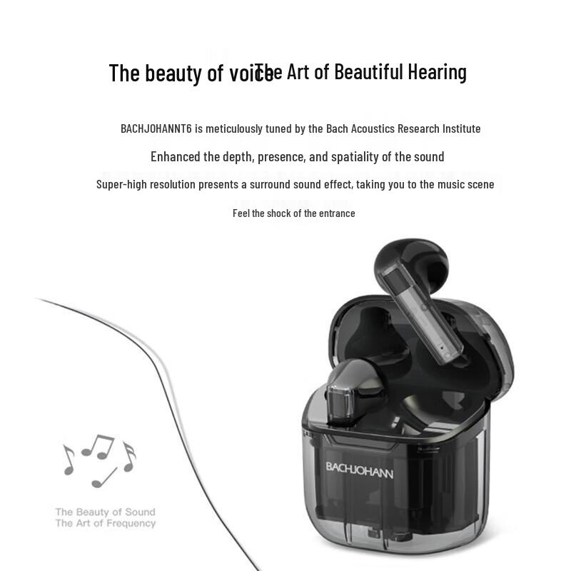 Bach Johann T6 Smart Noise Cancelling True Wireless Earbuds