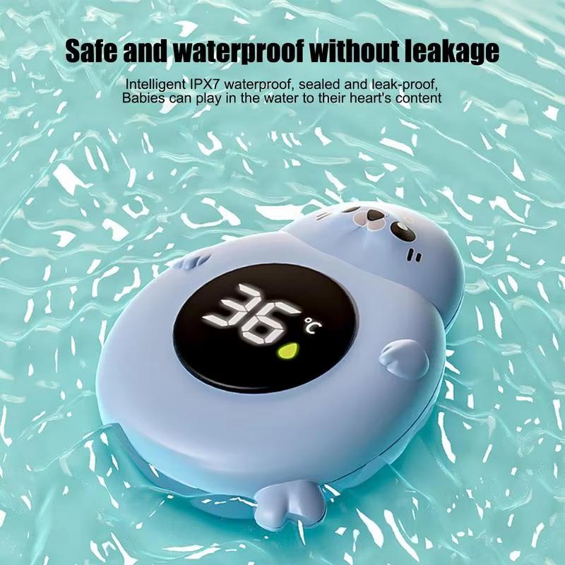 Baby Bath Thermometer Tub Temperature Monitor Hot Cold Water Resistant Temperature Warning Monitor Upgraded Sensor LED Display