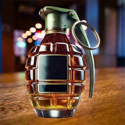 Whiskey Bottle, 2025 Engraved Shaped Glass, 300ml Leak-proof and Durable Design Whiskey Decanter, for Whiskey Storage, Unique Glass Bottle.