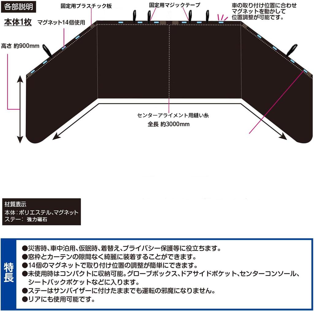 COVERGROUP Car Light Sun Powerful Privacy UV Disaster Seat Easy 295cm X 90cm Curtains, Magnetic, Blocking, Shade, Magnets, Protection, Protection,