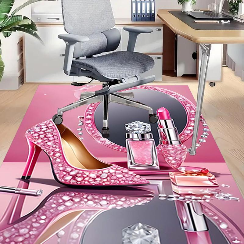 1PC high heeled shoes lipstick Extra Large Non Slip Floor carpet, Office, family, Studio   Large Area Rug Indoor Rugs, Bold Statement Piece