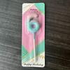 Galaxy Gradient Birthday Candle Ornament - Pink, Blue, Purple Cake Decoration