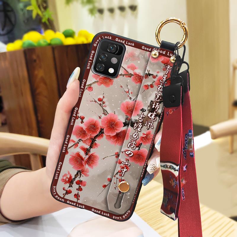 Shockproof Elderly lady Phone Case For UMIDIGI A11 Pro Max Chinese style Durable Phone Holder Waterproof Soft case Ring