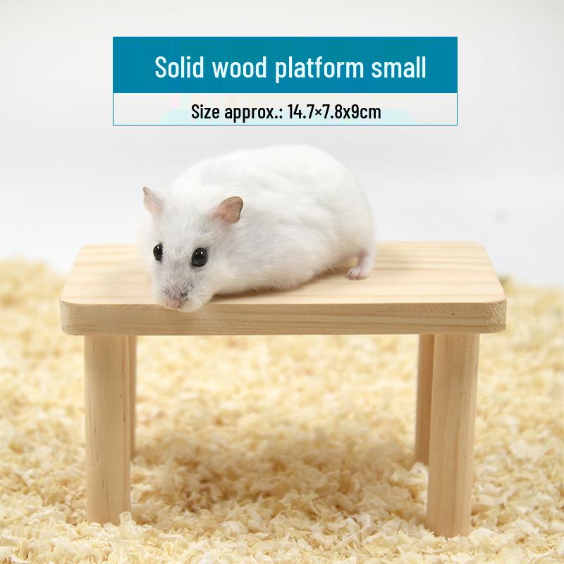 

Двухэтажная клетка-лофт из массива дерева и игрушки для лазания для хомяков