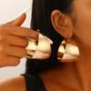 Gold Plated Hypoallergenic Geometric Dangle Earrings 1 Pair Irregular Design for Women Outdoor Travel Wear