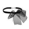 Fashion Black Mesh Bowknot Neckband Choker Jewelry Temperament Elegant Neck Chain Women Clavicle Chain Necklace