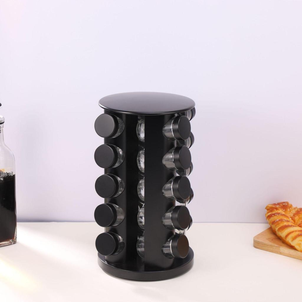 Rotatable Stainless Steel Kitchen Spice Rack - Multi-functional, Portable Seasoning Organizer